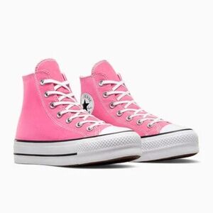 Size 8 - Converse Chuck Taylor All Star Lift Platform High Top Cerise Pink New